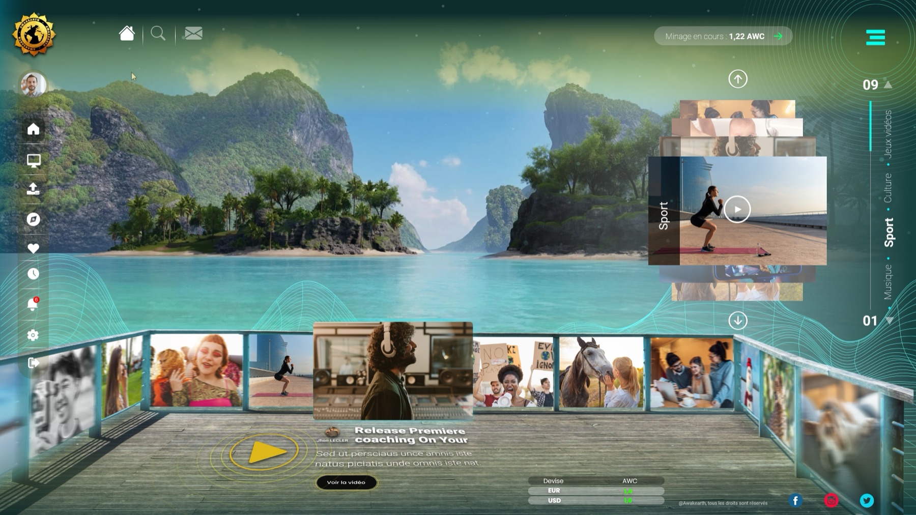 Awakearth Web 3D